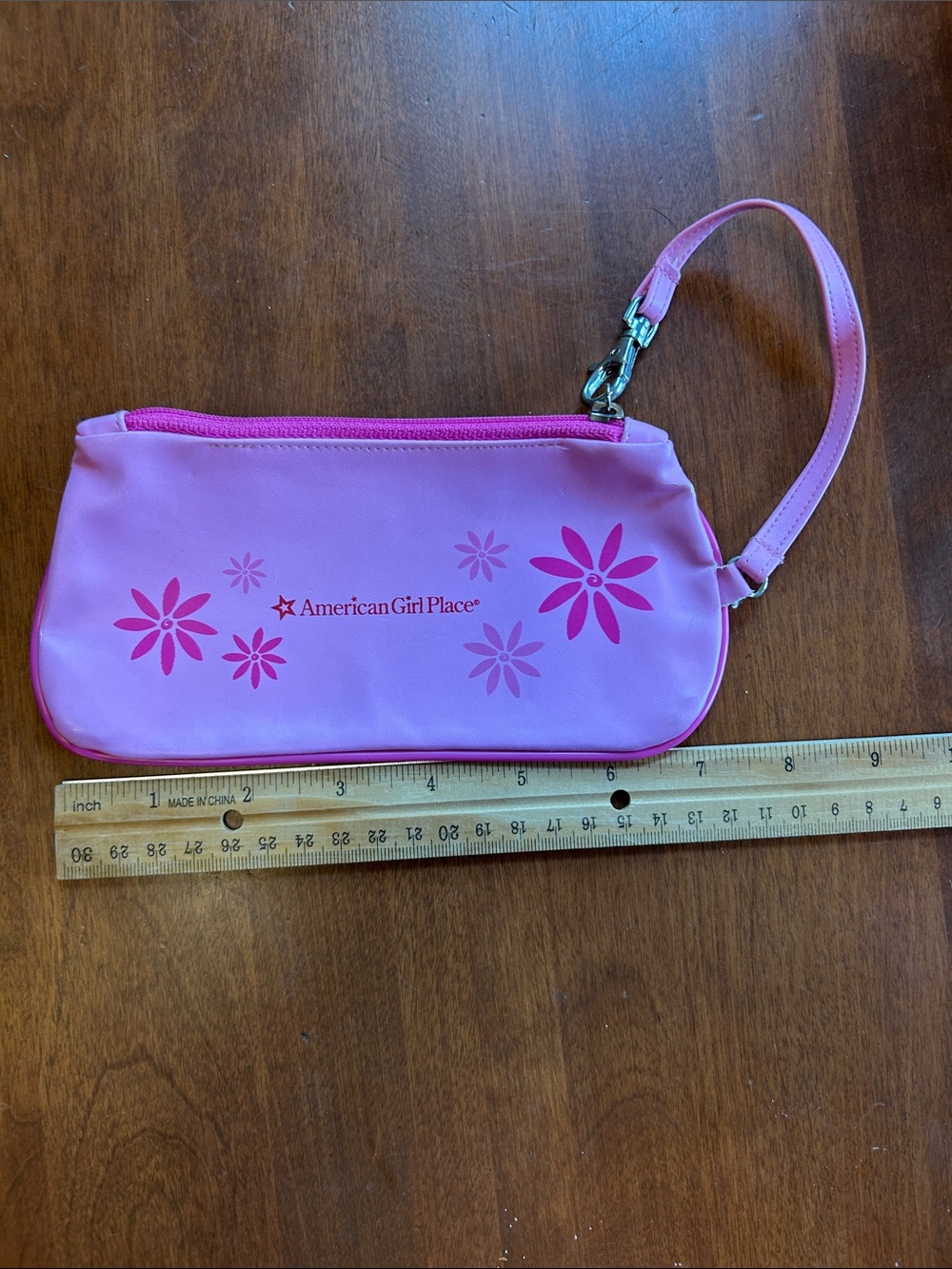 American Girl Place Pink wristlet with Detachable Strap